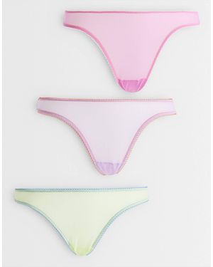 ASOS – brazilian-slips aus transparentem netzstoff - Pink