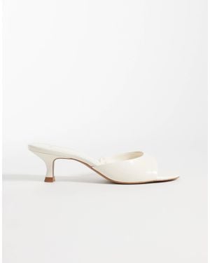 Mango Heeled Mules - White