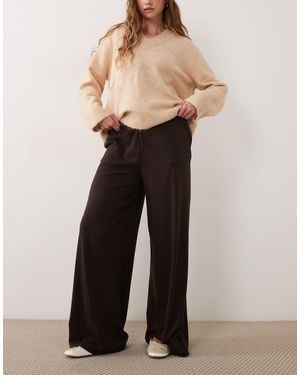 ASOS Modal Wide Leg Pants - Natural