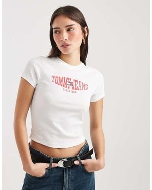 Tommy Hilfiger Wavy Flag Slim Fit T-shirt - White