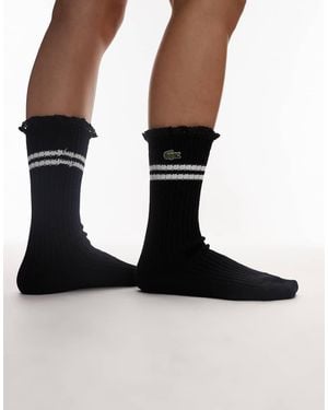 Lacoste Ribbed Socks - Black