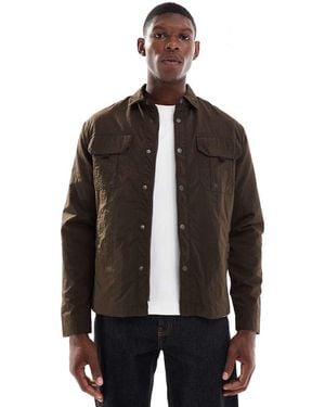 Brave Soul Lightweight Shacket - Brown