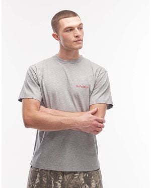 No Problemo 100% Cotton T-Shirt With Mini Logo - Gray
