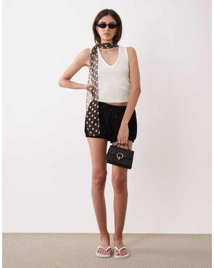 ASOS Co-Ord Bubble Jogger Shorts - Natural