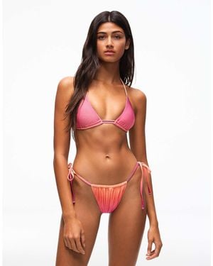 Bershka – bikinihose zum binden - Orange