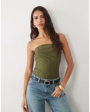 ASOS Bandage Bandeau Top - Green