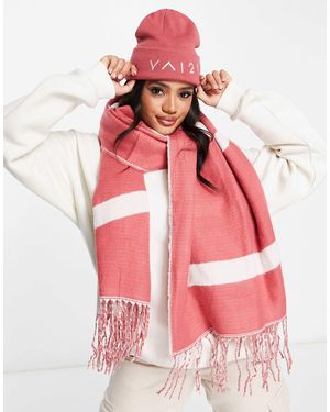 VAI21 Xl Fringe Scarf - Red