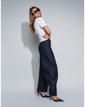 Abercrombie & Fitch High Rise Barrel Jeans - Blue