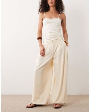 Miss Selfridge Tailored Balloon Trouser - Natural