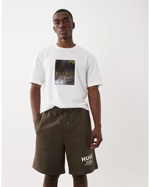 HUGO Nomario Jersey Shorts - White