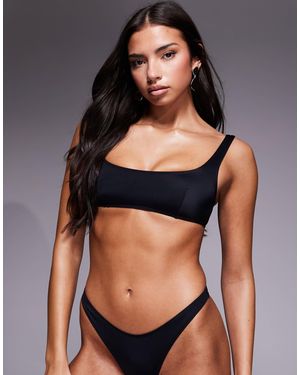 ASOS Maya Mirissa Scoop Crop Bikini Top - Black