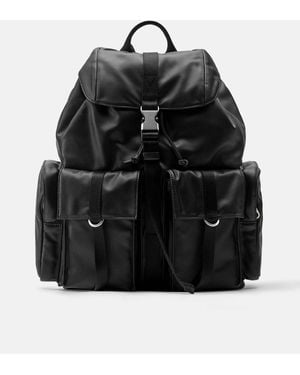 Pull&Bear Rucksack aus wildleder mit mehreren taschen - Schwarz