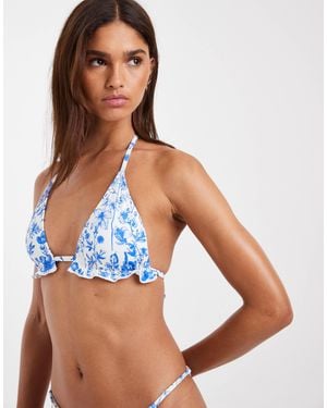 Vero Moda Triangle Bikini Top - Blue