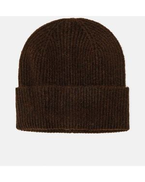 Pull&Bear Geribbelde Gebreide Beanie - Bruin