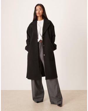 Vila Cappotto Con Cintura - Nero