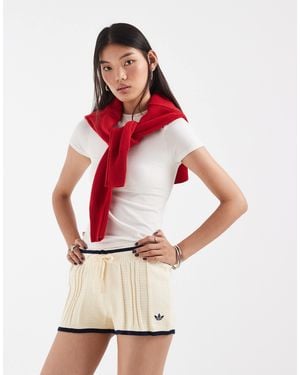 adidas Originals Cable Knit Shorts - White
