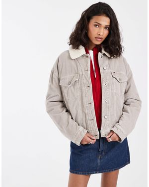 Tommy Hilfiger Cordjacke im trucker-stil - Grau