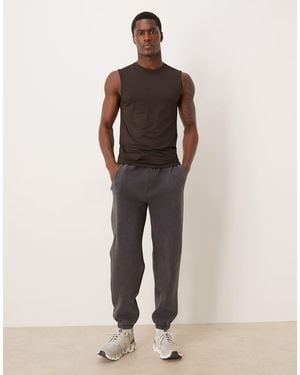 Abercrombie & Fitch Ypb Fleece Cinch Hem joggers - Natural