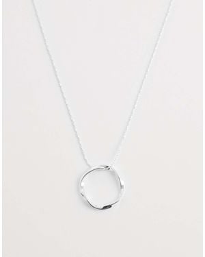 Orelia Collier chaîne avec pendentif anneau - Blanc