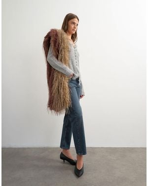 TOPSHOP Orson Comfort Stretch Straight Leg Ankle Grazer Jean - White