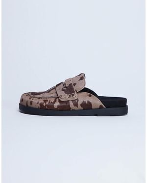 TOPSHOP Addie Real Suede Mule Loafer - White