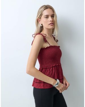 ONLY Nur smock-oberteil - Rot