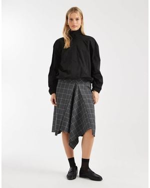 ASOS Drop Hem 90's Midi Skirt - Black