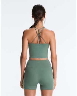Oysho Comfortlux Crossover Strap Tank Top - Green