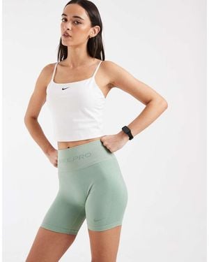 Nike Pro Dri-fit Seamless 5 Inch Shorts - Blue