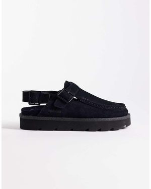 Clarks Zapatos Negros De Ante Meare Easy De - Azul