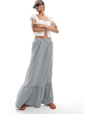 Vero Moda Tiered Hem Maxi Skirt - White