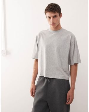 Collusion – kastiges t-shirt - Grau