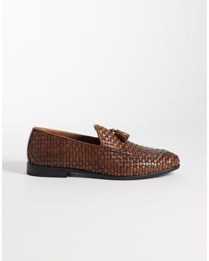ASOS Slim Loafers With Tassel - Brown