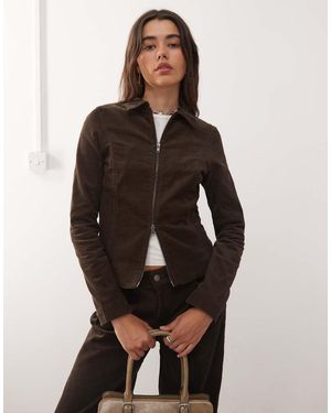 Weekday Chaqueta Entallada De Pana De (Parte De Un Conjunto) - Negro