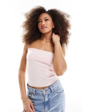 PacSun Fold Over Tube Top - White