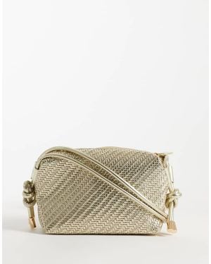 ASOS Bandolera Pequeña Dorada Con Diseño Entretejido - Neutro