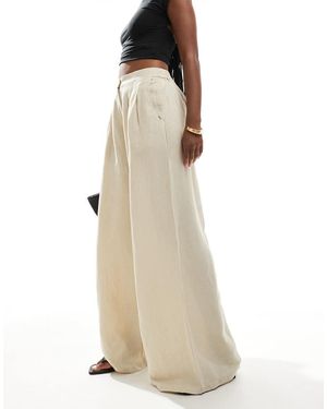 HERA Linen Mix Wide Leg Trouser - Natural