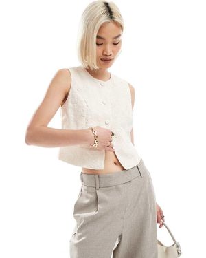 Vero Moda Chaleco Color Crema Con Bordados De -Blanco - Neutro