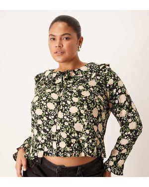 Nobody's Child Britney Ruffle Collar Blouse - Green