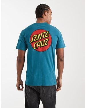Santa Cruz Logo Back Print T-shirt - Blue