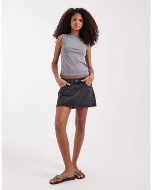 Hollister Y2k Denim Mini Skort - Black