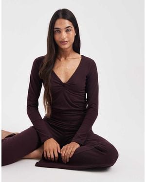 Cotton On Lounge Dreamy Soft Twist Long Sleeve Top - Black