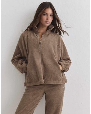 Aim'n Chaqueta Polar Con Cremallera En Hazelnut-Marrón