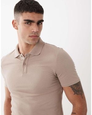 ASOS Essentials Muscle Fit Polo - Brown