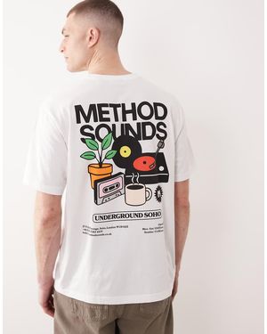 Only & Sons Oversized Fit T-shirt With Vinyl Back Print - Multicolour
