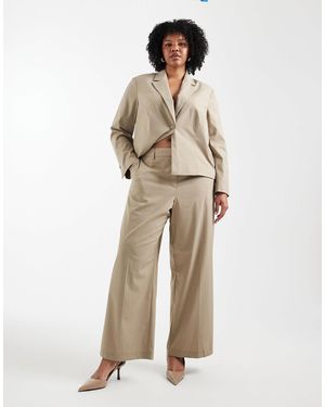 Pieces Plus Pieces curve – elegante hose - Natur