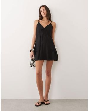 esmé studios Strappy Mini Beach Dress - Black