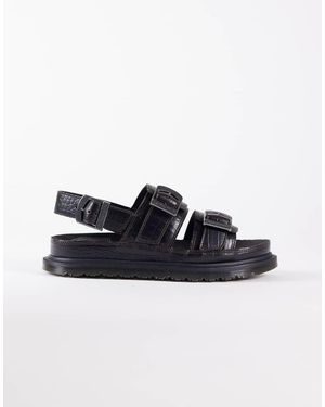 Dr. Martens San Croc Embossed Two Strap Sandal - Blue