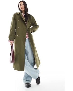 ASOS Longline Trench Coat - Green