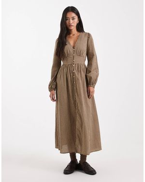 Robe Tunique New Look à Carreaux Moutarde - Taille 8 - Neuve Avec étiquette